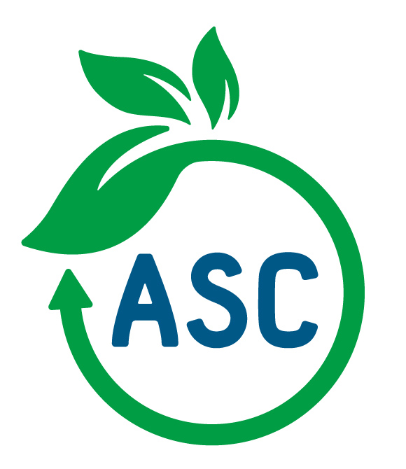 Logo of Certified Sustainable Agriculture (Agricultura Sustentable Certificada, ASC).
