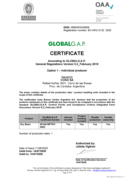 GLOBALG.A.P. certificate